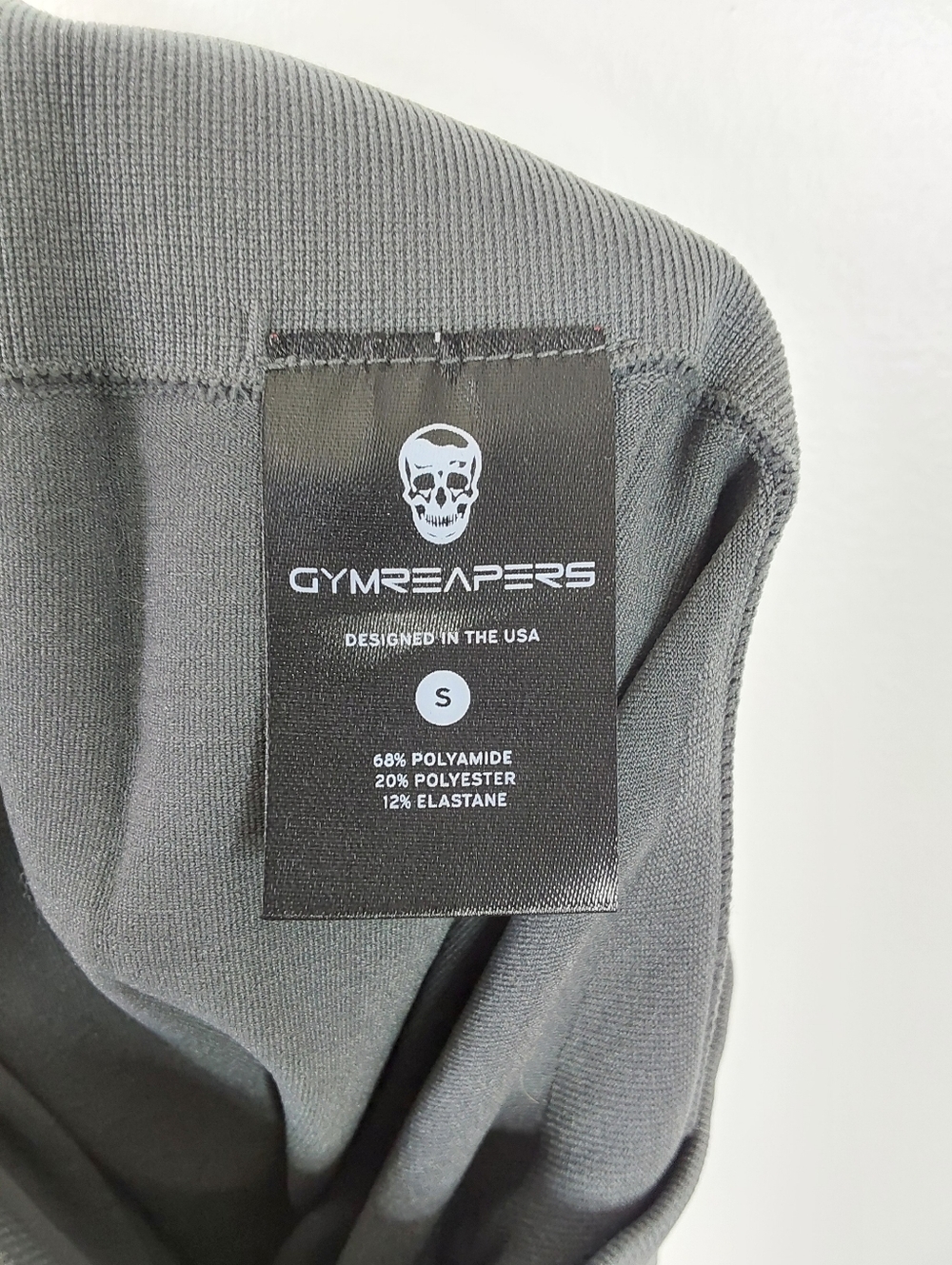 Gymreapers Skull Logo Infinity Athletic Leggings In Flat Gray - Picture 7 of 7
